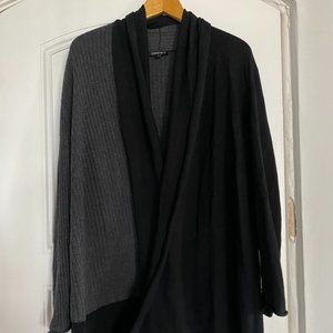 LAFAYETTE 148 Vanise Cashmere Cardigan In Black/ Grey